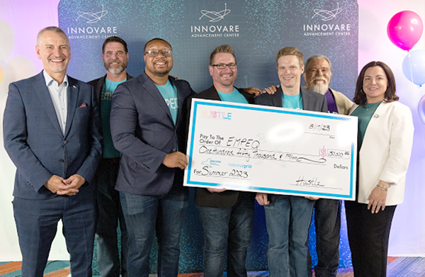 Photo: EMPEQ wins HUSTLE Defense Accelerator Demo Day grand prize.