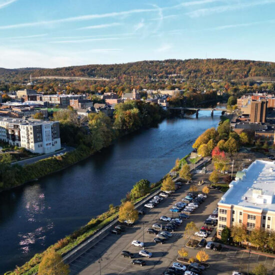 Aerial picture of Binghamton, New York