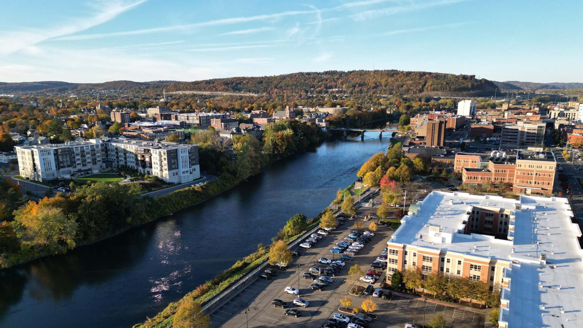 Aerial picture of Binghamton, New York